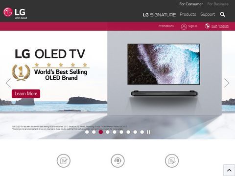 The official site of  LG Electronics UAE