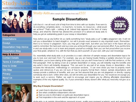 Sample Dissertations | Dissertation Topics | DissertationExamples | Essays