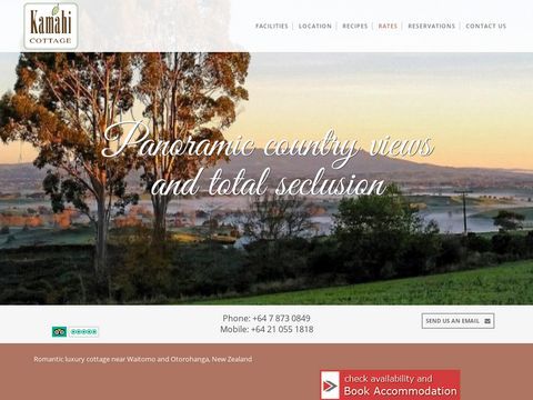 Waitomo New Zealand luxury country cottage and farm stay