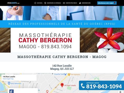 Massothérapie Cathy Bergeron - Magog