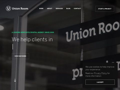 Union room web design newcastle - 