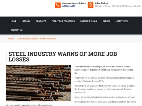 Hindustanferro -Industry News | Steel industry warns of more