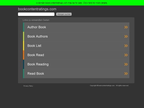Book Content Ratings - Movie style ratings for books