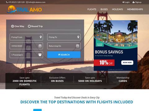 Tralamo | Bus Tickets | Cheap Flights | Holidays | Payment Solutions