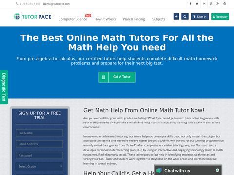 Get online math tutor from Tutorpace