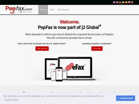Popfax - Internet fax service