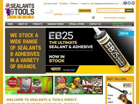 Sealants and Tools Direct - Silicone Sealants, Cordless Tools, Coloured Sealants - Home