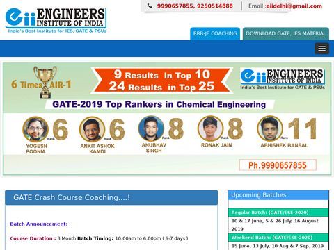 GATE crash course coaching in delhi