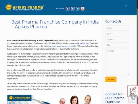 PCD Pharma Franchise Company in India - Apikos Pharma