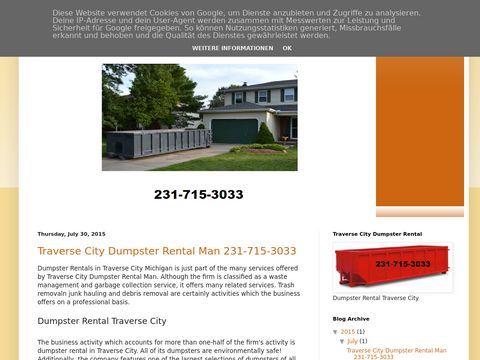 Traverse City Dumpster Rental Man