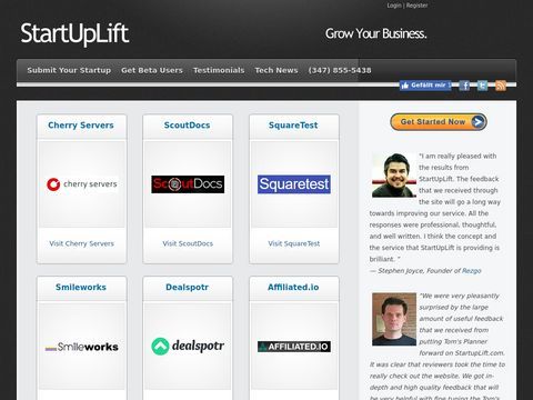 StartUpLift-Submit Your Startup. Get Featured. Get Feedback.