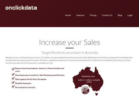 Over 6 million accurate residential contacts for Australia