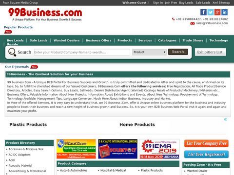 99Business - B2B Marketplace For Manufacturers, Suppliers From the Largest B2B Marketplace in India.