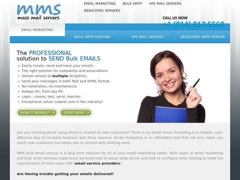 Bulk SMTP server & email marketing services