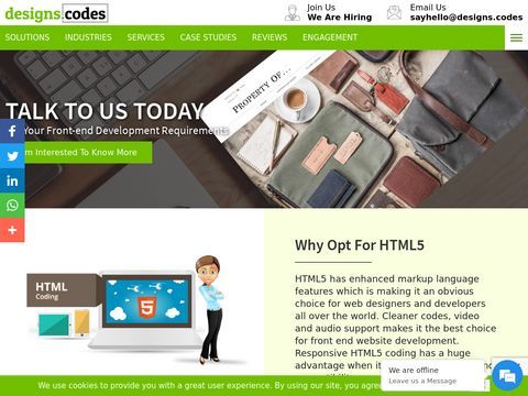 HTML5 web template customization using HTML5 Coding
