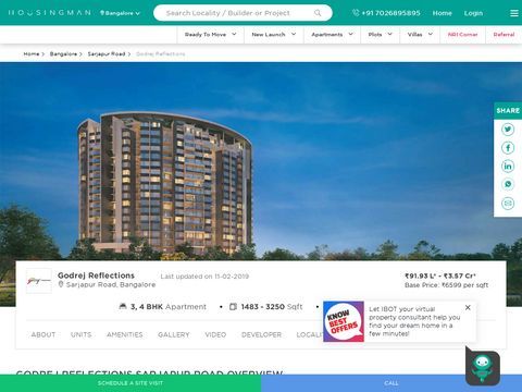 Godrej Reflections in Sarjapur Road, Bangalore - HousingMan.com.