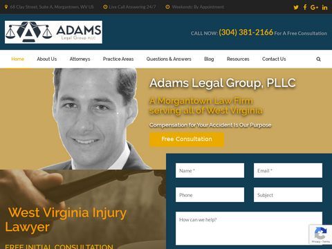 Injury Lawyer West Virginia | Adams Legal Group, PLLC | A Morgantown Law Firm