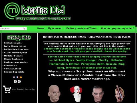 Merlins Ltd - Halloween Horror masks