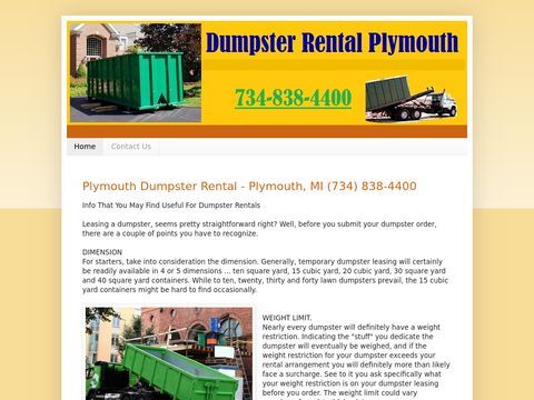 Dumpster Rental Plymouth