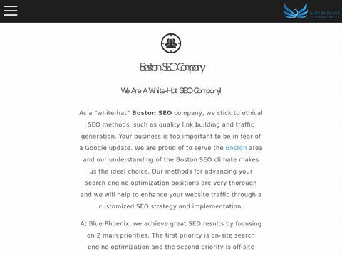 Boston SEO Company || Blue Phoenix Creative