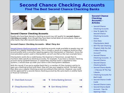 Articles On Second Chance Bank Accounts
