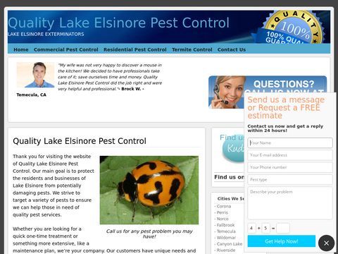 Quality Lake Elsinore Pest Control