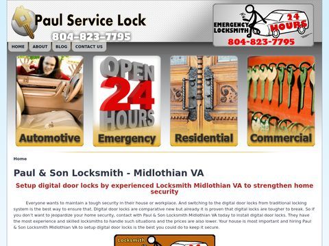 Paul & Son Locksmith - Midlothian VA