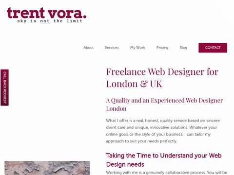 Trent Vora Freelance Web Designer London