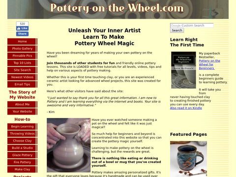Pottery Wheel, Your Free Online Teacher and Ceramics Supply Resource