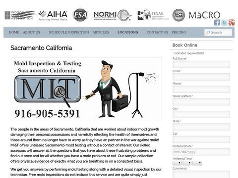 Mold Inspection & Testing Sacramento CA