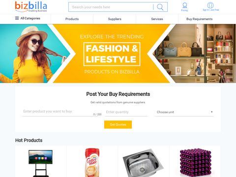 Worlds largest B2B E-commerce Marketplace | Bizbilla.com