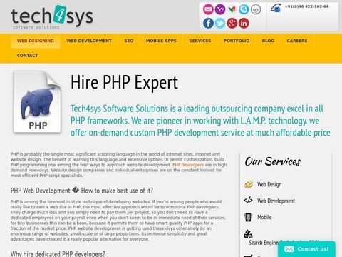 Hire highly qualified professional php developers at tech4sy