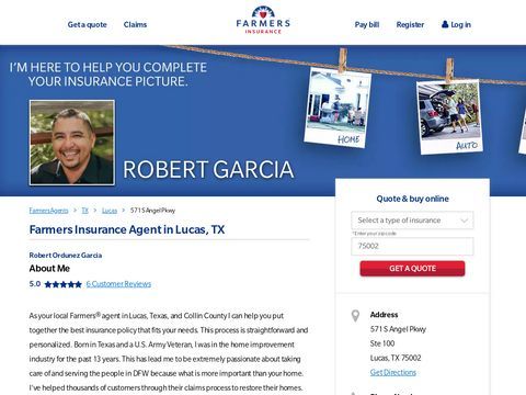 Robert Garcia - Farmers Insurance Agent in Lucas, TX