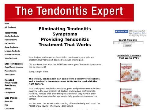 Tendonitis Treatment to Eliminate Symptoms of Tendonitis