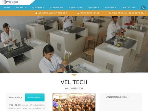 VelTech Engineering College chennai
