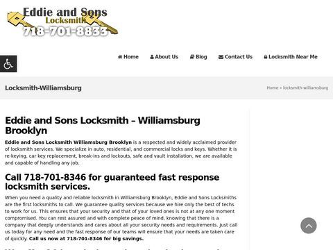 Eddie and Sons Locksmith Williamsburg