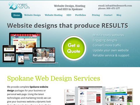 20 Miles North Web Design