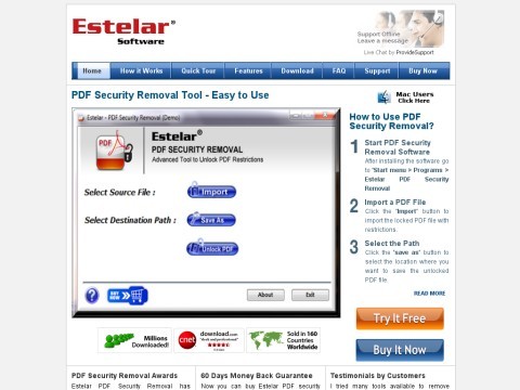 Estelar PDF Security Removal Tool