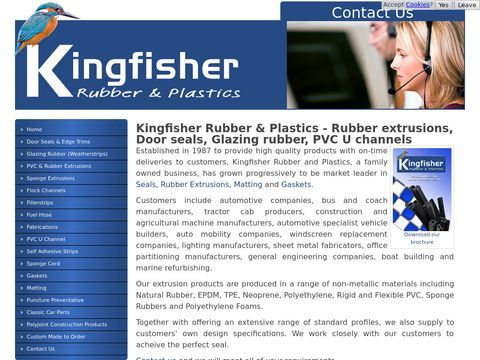 Kingfisher Rubber & Plastics - Rubber extrusions, Door seals, Glazing rubber, PVC U channels