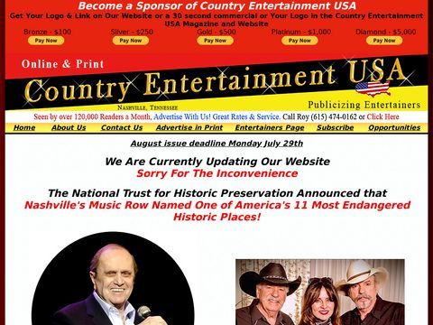 Country Entertainment USA, Online and Print Entertainment Magazine, Nashville, TN