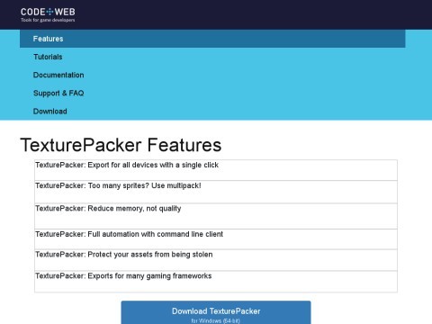 TexturePacker | Sprite sheet creation and image optimization