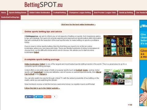 BettingSpot.eu - Online sports betting tips and advice
