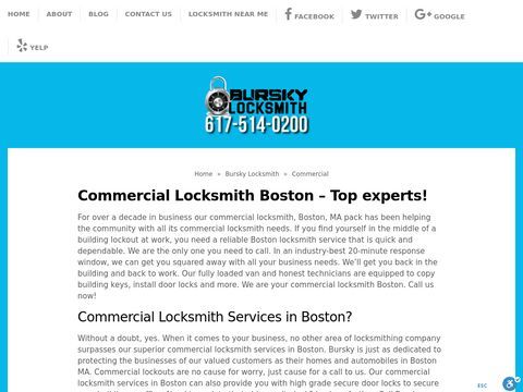 Bursky Locksmith Commercial Locksmith