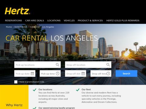 Opt for Hertz for an affordable car hire in Los Angeles