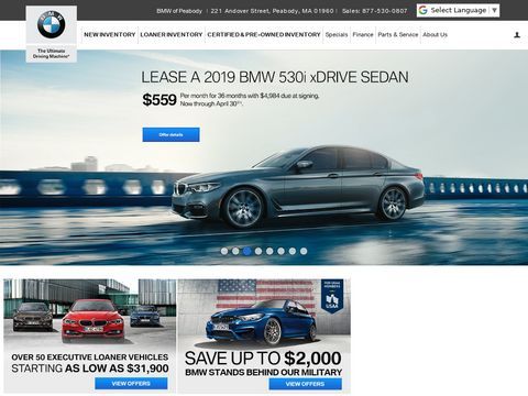 New Used BMW Cars Lease Price - Peabody Boston MA - Nashua NH