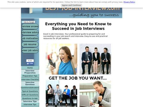 Job interviews, Free interview questions and answers and job interview tips