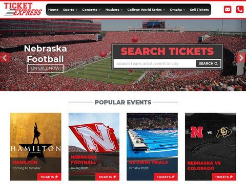 Husker Football College World Series Concert Sport Tickets