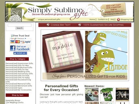 Simply Sublime Personalized Gifts