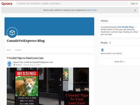 7 Useful Tips to Find Lost Cats - CanadaVetExpress-Blog - Quora