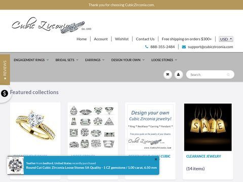 Cubic Zirconia (CZ) Jewelry Online Store 